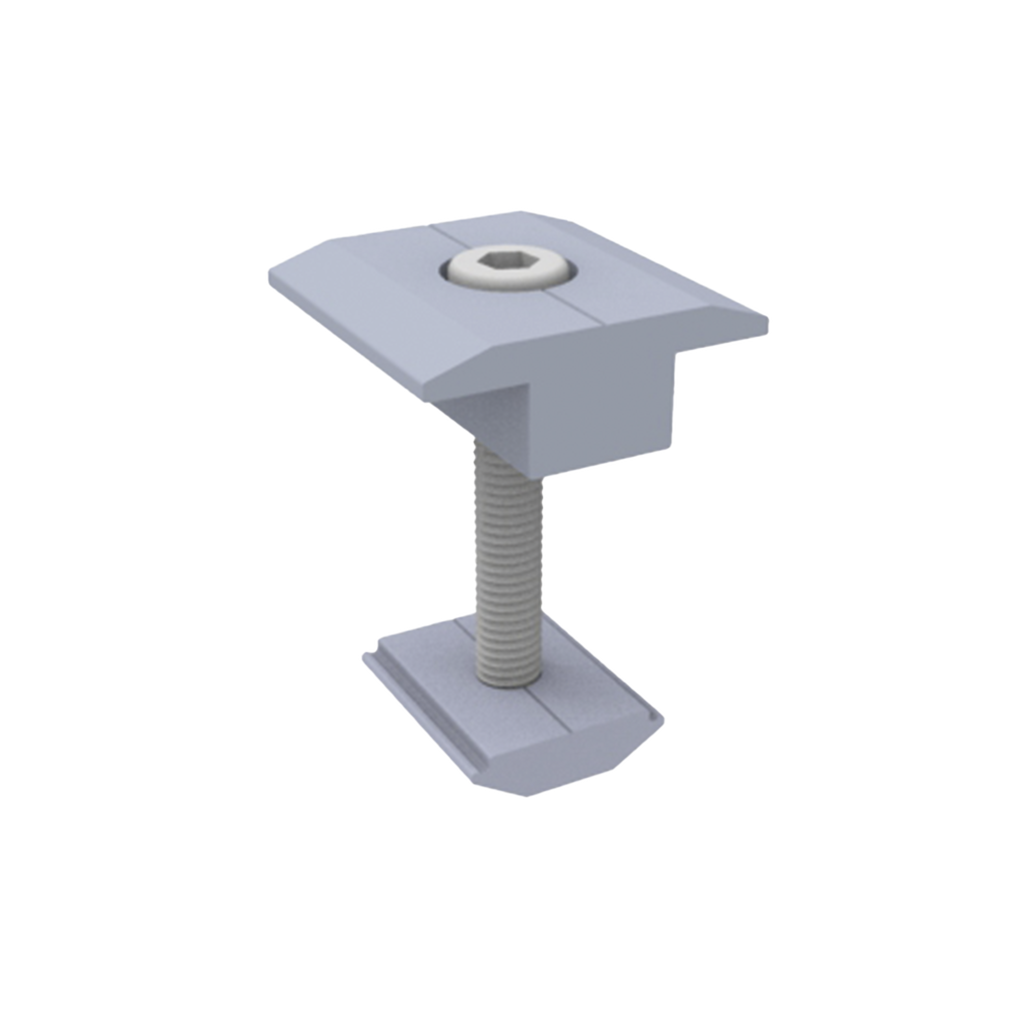 EPLMCN230|Sujetador Intermedio 30 mm para montaje de paneles solares en riel 5 Y 8